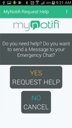 MyNotifi<sup>®</sup> - Request For Help